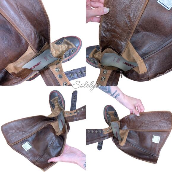 Converse 2005 Star 70 Vintage XXHI Buckle Knee High Suede Sneaker Boot 7 RARE - Picture 7 of 13